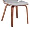 Armen Living Brinley Gray Faux Leather and Walnut Wood Dining Room Accent Chair LCBNSIWAGR - alternate 5